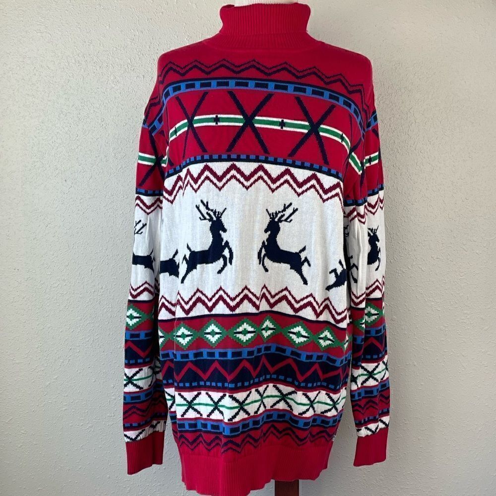 EUC Sophie and Sam Mens Christmas Reindeer Sweater Size XL